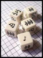 Dice : Dice - 6D - Crisloid Musical Notes Dice Ebay Nov 2009